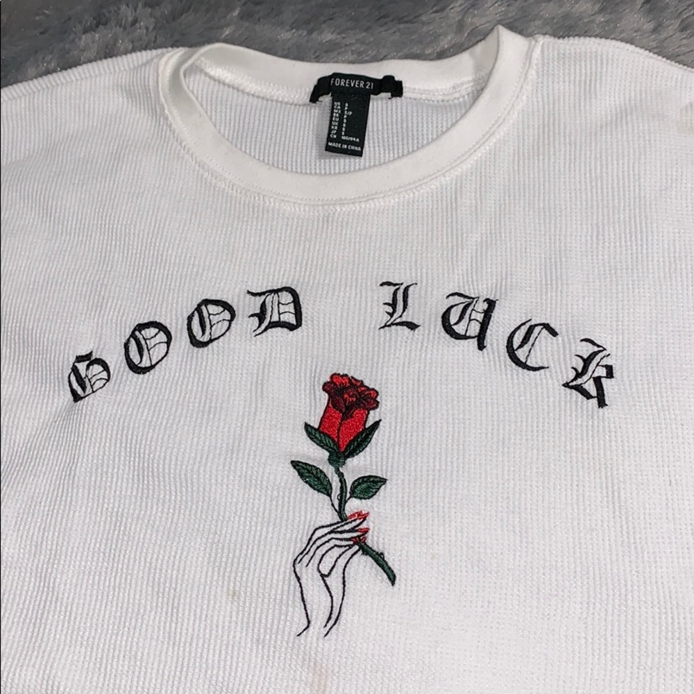 Long sleeve crop top